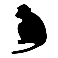 silhouette of a monkey