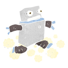 cartoon running robot