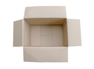 Paper box isolated on whit background.