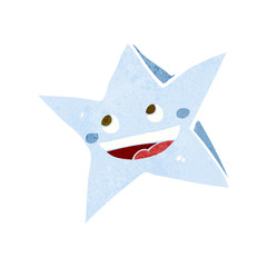 cartoon happy star character
