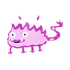 cartoon little fire demon
