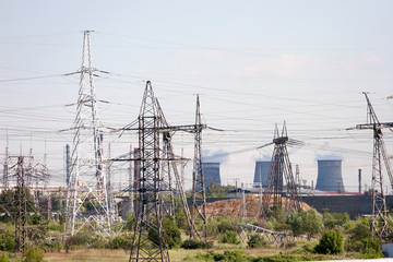 Industrial zone and green field