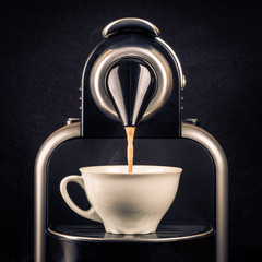 Coffee machine making an espresso cup - 92241084