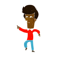 cartoon man pointing
