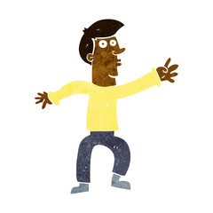 cartoon reaching man