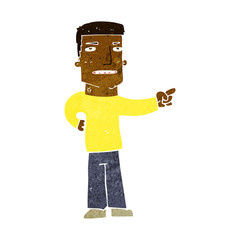 cartoon man pointing