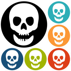 Skull icon isolated