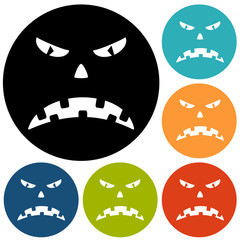 Scary face of halloween illustration