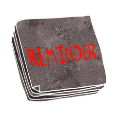 cartoon reminder notes