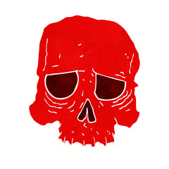 cartoon spooky skull
