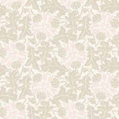 Vector Floral vintage rustic seamless pattern