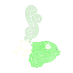 cartoon smelly old fish head