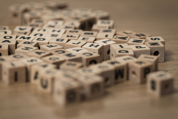 wooden cubes