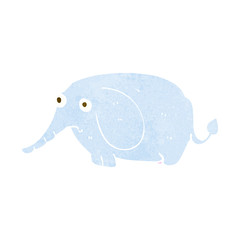 cartoon sad little elephant