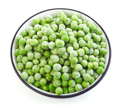 Bowl Of Frozen Green Peas