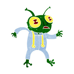 cartoon alien spaceman