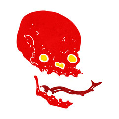 cartoon spooky skull