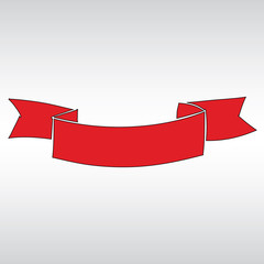 Red ribbon banner