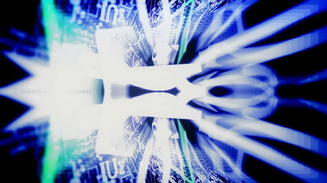 Video Background 2124: Traveling through a maze of formula, algebra and computer code (Video Loop).