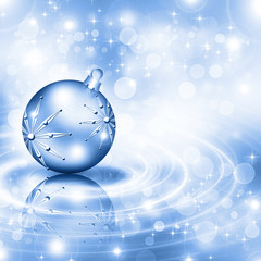 Christmas background blue balls