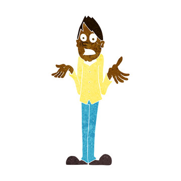 recommend clip art: cartoon man shrugging shoulders