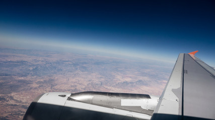Fototapeta na wymiar Aerial view from a plane