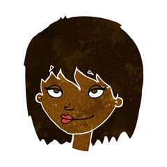 cartoon smiling woman