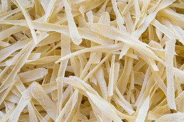 Homemade pasta drying