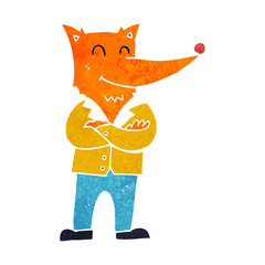 cartoon fox in shirt