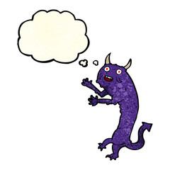 cartoon devil with thought bubble