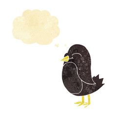 cartoon bird with thought bubble