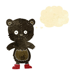 cartoon flaming sausage with thought bubble