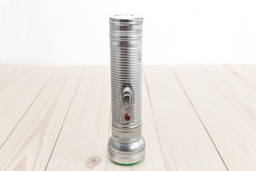 Long aluminum flashlight