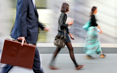 Fototapeta premium group of business people in the street