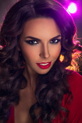 Young sexy brunette woman portrait