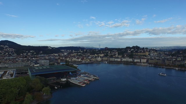 Aerial view of Lake Lucerne