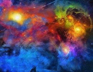 Obraz na płótnie Canvas Deep Space Painting