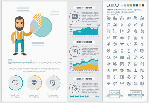 Business flat design Infographic Template