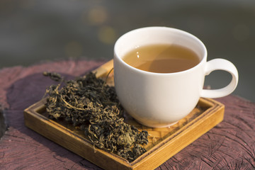 Jiaogulan (Chinese name) (Gynostemma pentaphyllum ( Thunb ) Makino) are dried leaves are used in...
