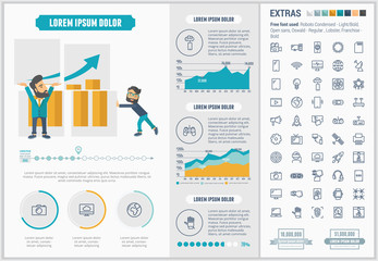 Technology flat design Infographic Template