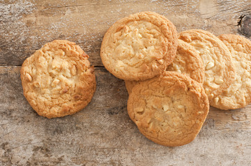 Fresh Baked Cookies on Rustic Wooden Table