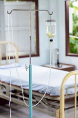 VIntage recovering room and saline solution bottle