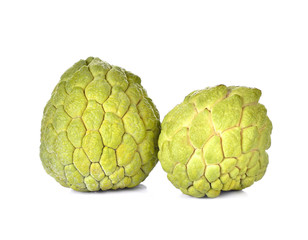 Custard apples fruit isolated on white background