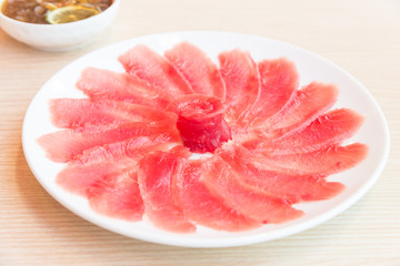 Raw fresh tuna sashimi