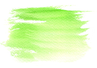 Abstract green watercolor spot 
