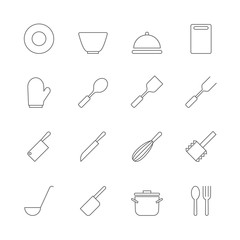 kitchen  icons set