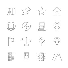 map icons set