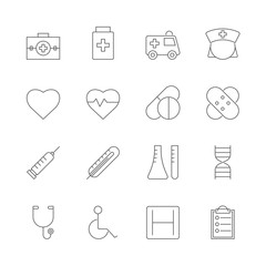 medical icons set