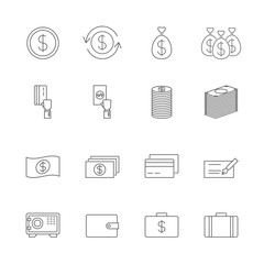 money icons set