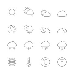 Obraz premium weather icons set